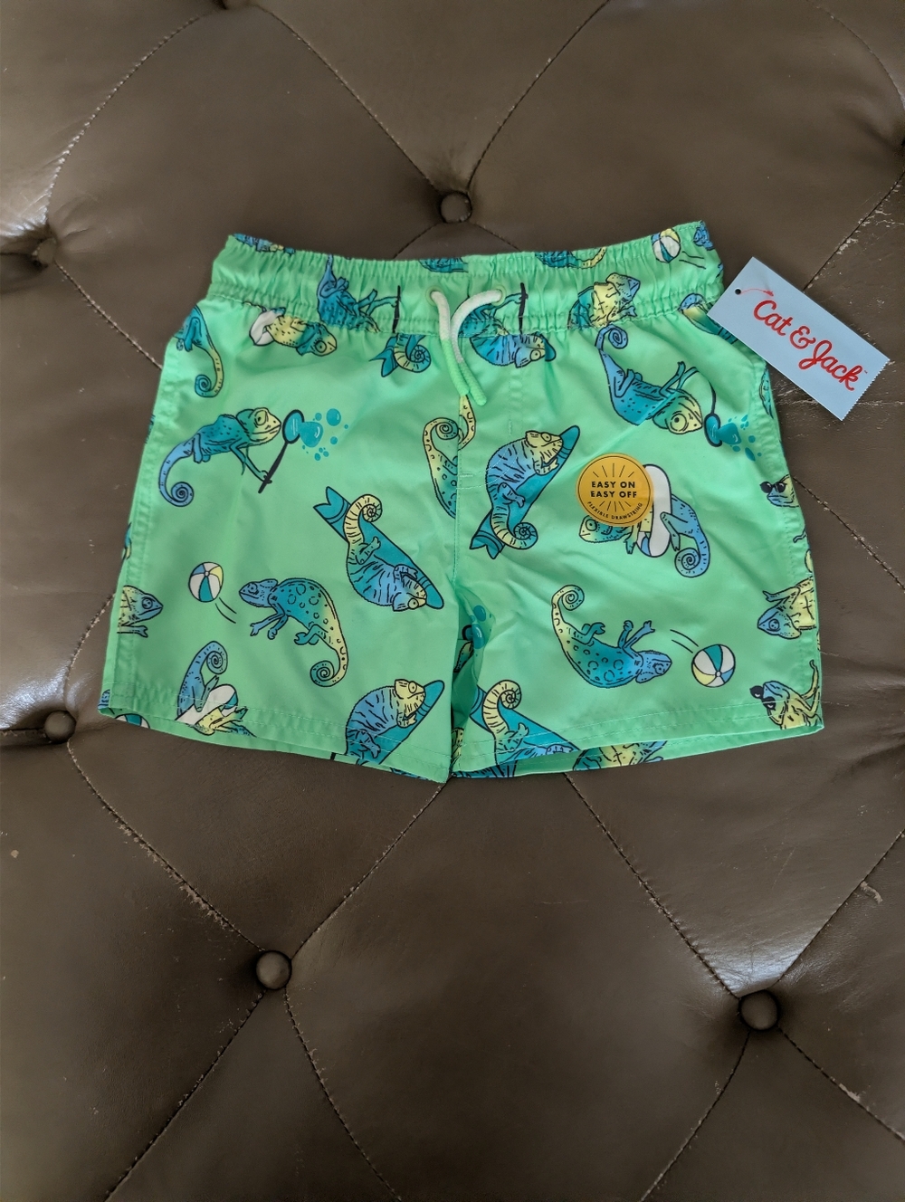 CAT & JACK Boys Swim Trunks Size 3T GREEN